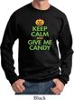 Mens Halloween Sweatshirt Keep Calm and Give Me Candy Sweat Shirt
