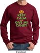 Mens Halloween Sweatshirt Keep Calm and Give Me Candy Sweat Shirt