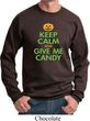 Mens Halloween Sweatshirt Keep Calm and Give Me Candy Sweat Shirt