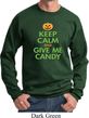 Mens Halloween Sweatshirt Keep Calm and Give Me Candy Sweat Shirt