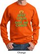 Mens Halloween Sweatshirt Keep Calm and Give Me Candy Sweat Shirt