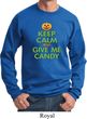 Mens Halloween Sweatshirt Keep Calm and Give Me Candy Sweat Shirt