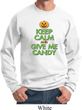 Mens Halloween Sweatshirt Keep Calm and Give Me Candy Sweat Shirt