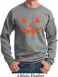 Mens Halloween Sweatshirt Orange Jack O Lantern Sweat Shirt