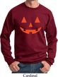 Mens Halloween Sweatshirt Orange Jack O Lantern Sweat Shirt