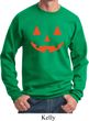 Mens Halloween Sweatshirt Orange Jack O Lantern Sweat Shirt