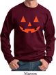 Mens Halloween Sweatshirt Orange Jack O Lantern Sweat Shirt