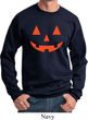 Mens Halloween Sweatshirt Orange Jack O Lantern Sweat Shirt