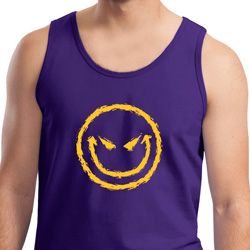 Mens Halloween Tanktop Evil Smiley Face Tank Top