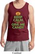Mens Halloween Tanktop Keep Calm and Give Me Candy Tank Top
