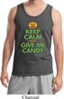 Mens Halloween Tanktop Keep Calm and Give Me Candy Tank Top