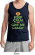 Mens Halloween Tanktop Keep Calm and Give Me Candy Tank Top