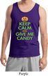 Mens Halloween Tanktop Keep Calm and Give Me Candy Tank Top