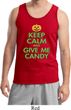 Mens Halloween Tanktop Keep Calm and Give Me Candy Tank Top