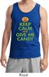 Mens Halloween Tanktop Keep Calm and Give Me Candy Tank Top