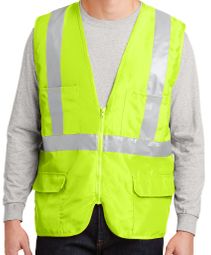 Mens High Visibility Cycle Safety Vest with Mesh Back