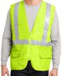 Mens High Visibility Cycle Safety Vest with Mesh Back