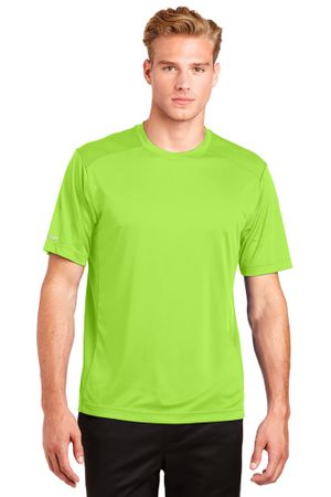 Mens High Visibility Reflective Cycling Tee Shirt - Lime Green
