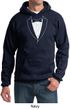 Mens Hoodie Basic White Tuxedo Hoody