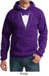Mens Hoodie Basic White Tuxedo Hoody