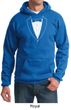 Mens Hoodie Basic White Tuxedo Hoody