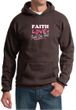 Mens Hoodie Breast Cancer Awareness Faith Love Fight Hoody