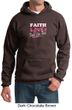 Mens Hoodie Breast Cancer Awareness Faith Love Fight Hoody