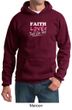 Mens Hoodie Breast Cancer Awareness Faith Love Fight Hoody