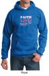 Mens Hoodie Breast Cancer Awareness Faith Love Fight Hoody