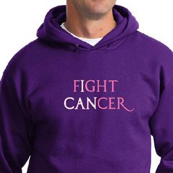 Mens Hoodie Breast Cancer Awareness Fight Cancer Hoody