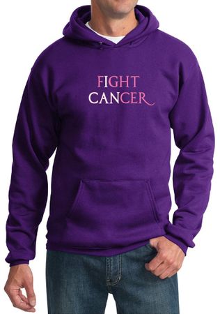 Mens Hoodie Breast Cancer Awareness Fight Cancer Hoody
