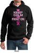 Mens Hoodie Breast Cancer Awareness Keep Calm Hoody