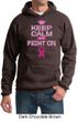Mens Hoodie Breast Cancer Awareness Keep Calm Hoody