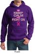 Mens Hoodie Breast Cancer Awareness Keep Calm Hoody