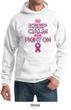 Mens Hoodie Breast Cancer Awareness Keep Calm Hoody