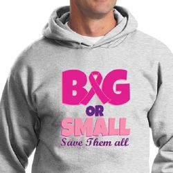 Mens Hoodie Breast Cancer Awareness Save Them All Hoody