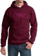 Mens Hoodie Breast Cancer Awareness Wings Ribbon Hoody