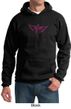 Mens Hoodie Breast Cancer Awareness Wings Ribbon Hoody