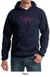 Mens Hoodie Breast Cancer Awareness Wings Ribbon Hoody