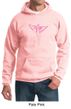 Mens Hoodie Breast Cancer Awareness Wings Ribbon Hoody