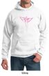 Mens Hoodie Breast Cancer Awareness Wings Ribbon Hoody