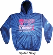 Mens Hoodie Halloween Scary Breast Cancer Deadly Tie Dye Hoody