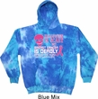 Mens Hoodie Halloween Scary Breast Cancer Deadly Tie Dye Hoody