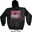 Mens Hoodie Halloween Scary Breast Cancer Deadly Tie Dye Hoody