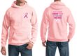 Mens Hoodie Pink Ribbon 2nd Base Front & Back Print Hoody