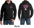 Mens Hoodie Pink Ribbon 2nd Base Front & Back Print Hoody