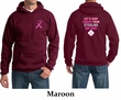 Mens Hoodie Pink Ribbon 2nd Base Front & Back Print Hoody
