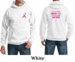 Mens Hoodie Pink Ribbon 2nd Base Front & Back Print Hoody