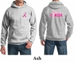 Mens Hoodie Pink Ribbon Beat Cancer Front & Back Print Hoody