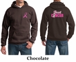 Mens Hoodie Pink Ribbon Beat Cancer Front & Back Print Hoody